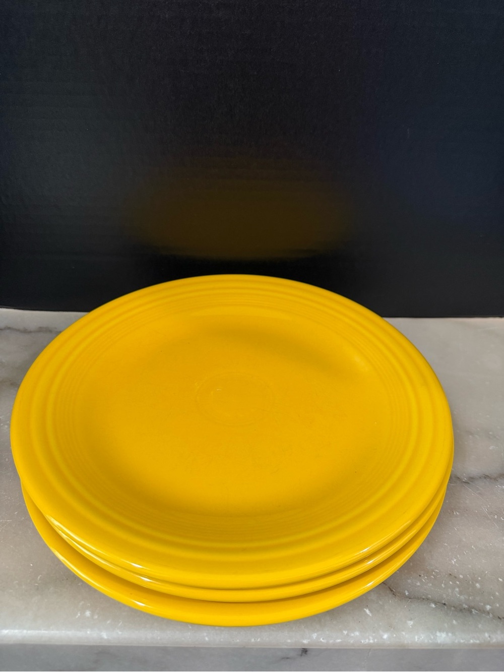 DINNER PLATES butterscotch orange HOMER LAUGHLIN FIESTA WARE 10.5" lot of 3